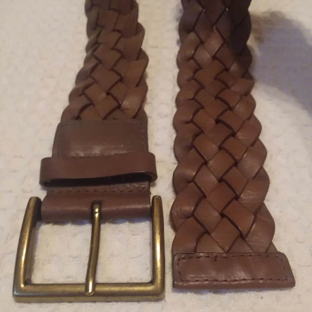 Banana Republic Brown Leather Braided Belt